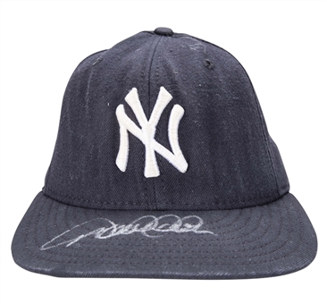1997-1998 Derek Jeter Game Used & Signed New York Yankees Cap (JT Sports & Beckett) 